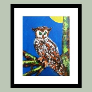 Wise  Old Owl  on Canvas